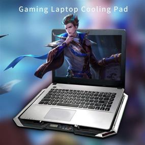img 1 attached to 💻 Advanced Technology: RGB Gaming Laptop Cooling Pad with Powerful Performance for Up to 17” Laptops