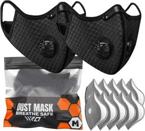img 4 attached to 🚴 WFQ Sport Riding Bicycle Mask: Ultimate Protection with Reusable Activated Carbon Filter - Dustproof Respirator for Mountain Biking
