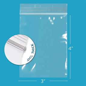 img 3 attached to 🔒 Clear Plastic Reusable ZIPLOCK Bags: Premium Packaging & Shipping Supplies for Poly & Plastic Packaging Bags