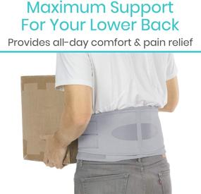 img 2 attached to 🏋️ Vive Lower Back Brace: Effective Support for Chronic Pain, Sciatica, Herniated Disc & More - Adjustable Lumbar Wrap for Pain Relief & Management