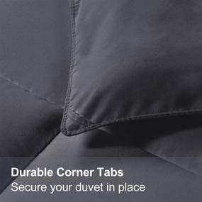 img 1 attached to Dreambetter All Season Queen Size Down Alternative Comforter: Quilted Cooling Duvet Insert with Corner Tabs, Machine Washable, Reversible for Winter and Summer, Dark Grey - 88×88 inches