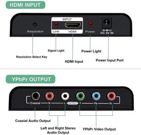 img 2 attached to Moyoon HDMI to YPbPr Scaler Converter - HDMI to Component Video 1080P (YPbPr) RGB + R/L Converter Adapter with Coaxial Support for PS3, PS4, Blu-ray Player, DVD, Xbox, Notebook [Includes Scaler Function]