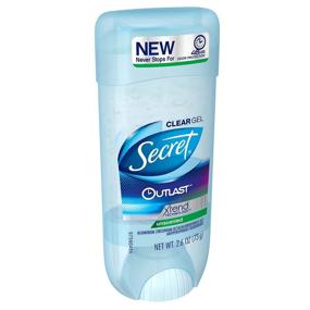 img 2 attached to Stay Odor-Free All Day with Secret Outlast XTEND 🌸 Clear Gel Antiperspirant & Deodorant - Unscented, 2.6 Oz (2 Pack)