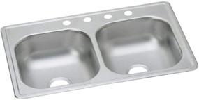 img 2 attached to Upgrade Your Kitchen with the Elkay DSE233194 Dayton Equal Double Bowl Drop-in Stainless Steel Sink