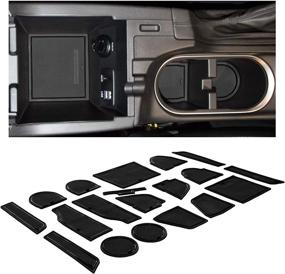 img 4 attached to 🚗 CupHolderHero Accessories Set for Subaru Crosstrek 2018-2022 and Impreza 2017-2022: Non-Slip Cup Holder Inserts, Center Console Liner Mats, Door Pocket - 19-pc Solid Black Pack