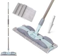 🧹 mop 15 in microfiber hardwood floor mop: 4 washable pads, wet/dry laminate & tile floor cleaning, durable extended handle logo