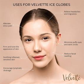 img 2 attached to Velvette Ice Globes: Unbreakable Stainless Steel Cryo Sticks for Face Massage and Eye Depuffing - (2) Cooling Ice Roller Massager Facial Tools with Storage Case