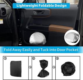 img 2 attached to 🌞 Foldable Sunshade Protector - Custom Fit 2021 Ford Bronco Sport Accessories - Upgraded Front Windshield Sun Shade