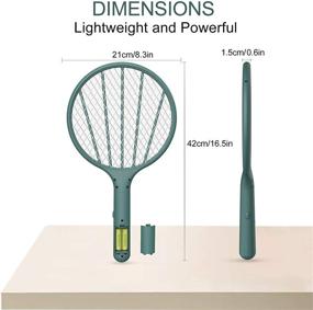img 1 attached to Electric Bug Zapper Racket 3000volt - Handheld Mosquito Fly Killer, Indoor & Outdoor Pest Control (Blackish Green)