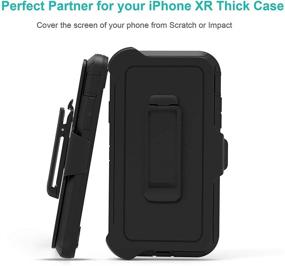 img 2 attached to Jiunai Replacement Rotating Swivel Belt Clip Holster Kickstand For IPhone XR Defend Thick Armor Case (Belt Clip ONLY