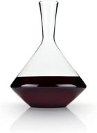 🍷 viski angled wine decanter: lead-free crystal, modern design for red or white wine - 60 oz логотип