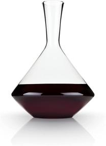 img 4 attached to 🍷 Viski Angled Wine Decanter: Lead-Free Crystal, Modern Design for Red or White Wine - 60 oz