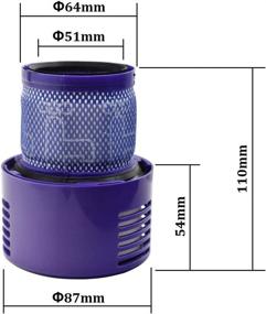 img 3 attached to 🔍 4-Pack HEPA Filters Compatible with Dyson V10 SV12 Vacuum, Comparable to Part # 969082-01 or # DY-969082-01