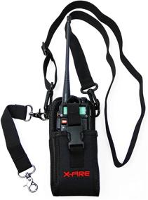 img 4 attached to 🚒 X-FIRE Radio Strap Firefighter Washable EMS EMT Shoulder and Duty Belt Holder Combo with Anti Sway Strap, Ideal for Portable Tactical APX Two Way Ham Walkie Talkie Radios, Scanner, Fire LE, Tactical Rescue