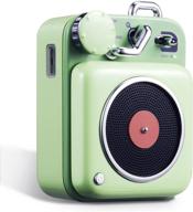 muzen винтажный bluetooth-динамик: портативный беспроводной динамик с громким звуком и стерео-звуком - мятный зеленый логотип