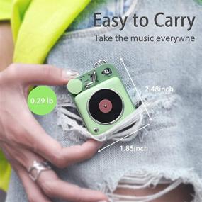 img 1 attached to MUZEN винтажный Bluetooth-динамик: портативный беспроводной динамик с громким звуком и стерео-звуком - мятный зеленый