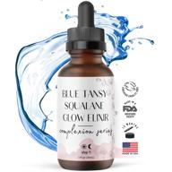 🦊 foxbrim naturals blue tansy squalane face elixir: balance, tone, and fight acne with jasmine, carrot, and chamomile - 1 oz facial serum logo