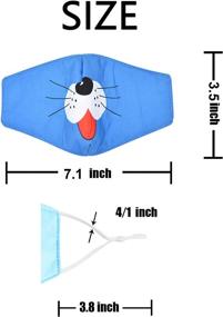 img 2 attached to 🐱 Cat-Lover's Delight: Reusable, Adjustable Face Cloth Mask for Kids - Breathable & Washable Dust Masks for Girls and Boys