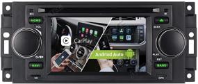 img 4 attached to 🚗 A-Sure Android 10 Carplay Android Auto 2GB+32GB Dual-Tuner-Radio Bluetooth 5.0 DSP Car Stereo GPS Navigation CD DVD Player for Dodge Chrysler 300c PT Cruiser Grand Cherokee Commander 4G-LTE SWC" - All-in-One Car Infotainment System for Dodge Chrysler with Android 10, Carplay, Android Auto, GPS Navigation, DVD Player, Bluetooth 5.0, and More