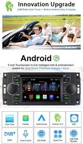 img 3 attached to 🚗 A-Sure Android 10 Carplay Android Auto 2GB+32GB Dual-Tuner-Radio Bluetooth 5.0 DSP Car Stereo GPS Navigation CD DVD Player for Dodge Chrysler 300c PT Cruiser Grand Cherokee Commander 4G-LTE SWC" - All-in-One Car Infotainment System for Dodge Chrysler with Android 10, Carplay, Android Auto, GPS Navigation, DVD Player, Bluetooth 5.0, and More