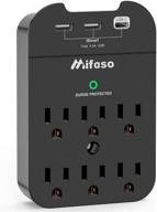 protector extender 6 outlets mountable adapter logo