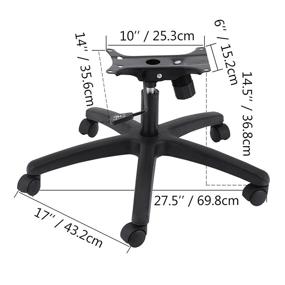 img 2 attached to 🪑 Mophorn Swivel Chair Base 28 Inch, Heavy-Duty Office Chair Replacement Base - Supports up to 320 lbs, Office Chair Base with 5 Inch Stroke Length, Replacement Chair Base Featuring Bottom Plate Base Cylinder and 5 Casters