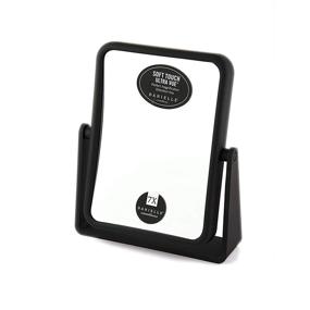 img 3 attached to Enhance Your Beauty Routine with Danielle's Soft Touch Rectangular Mirror - 7X Magnification, Matte Black
