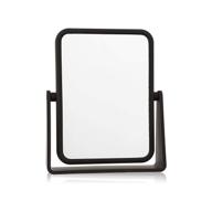 enhance your beauty routine with danielle's soft touch rectangular mirror - 7x magnification, matte black logo