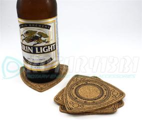 img 1 attached to 🍻 4Pcs Rotor Shaped Drink Coasters