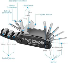 img 3 attached to WOTOW Bike Tire Repair Tool Kit for Road and Mountain Bikes - Including Mini Bicycle Pump, 16-in-1 Multi Tool, Tyre Levers, Glueless Tube Patches, and Portable Frame Bag Accessories
