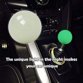img 2 attached to 🏮 RYANSTAR Glowing Pearl Ball Gear Shifter Knob 54mm - Short Green Glow in The Dark (Manual/Automatic)