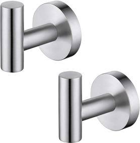 img 4 attached to 🛀 KES Bathroom Wall Towel Hooks - No Drill, Heavy Duty Robe Hook Holder, SUS304 Stainless Steel Brushed (2 Pack), A2164DG-2-P2