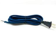 follite cloth covered round lamp wire with plug 8 feet long…… (blue логотип