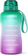 🏞️ luckea 1 gallon water bottle: straw & motivational tritan bpa free jug for fitness, camping & outdoor activities logo