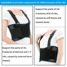 img 1 attached to 🔐 X-Large Rib Brace Chest Binder Belt - Breathable Rib Support Wrap for Cracked, Fractured, or Dislocated Ribs Protection. Compression Rib Cage Brace for Bruised or Broken Ribs - Ideal for Men and Women.