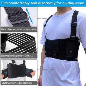 img 2 attached to 🔐 X-Large Rib Brace Chest Binder Belt - Breathable Rib Support Wrap for Cracked, Fractured, or Dislocated Ribs Protection. Compression Rib Cage Brace for Bruised or Broken Ribs - Ideal for Men and Women.