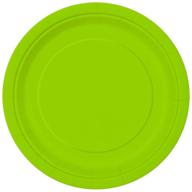 🍽️ vibrant neon green dinner plates - 16ct, 9" - unique party tableware logo