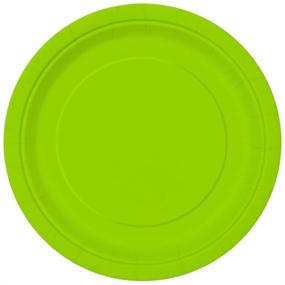 img 2 attached to 🍽️ Vibrant Neon Green Dinner Plates - 16ct, 9" - Unique Party Tableware