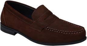 img 4 attached to Canven Leather Moccasin Business Brush Off Men's Shoes for Loafers & Slip-Ons