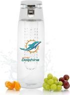 🦆 duck house nfl unisex fruit infuser water bottle - nfl 20oz, food grade material, leak-proof flip top lid, removable infusion rod, easy to clean - bpa-free logo