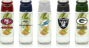 img 1 attached to 🦆 Duck House NFL Unisex Fruit Infuser Water Bottle - NFL 20oz, Food Grade Material, Leak-Proof Flip Top Lid, Removable Infusion Rod, Easy to Clean - BPA-Free