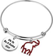 🐘 aktap delta sorority red elephant bracelet: inspired dst, oh to be a delta girl gift logo