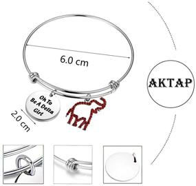 img 1 attached to 🐘 AKTAP Delta Sorority Red Elephant Bracelet: Inspired DST, Oh To Be A Delta Girl Gift