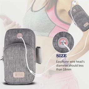 img 2 attached to Arae Sports Armband: Multifunctional Smartphone Arm Bag for iPhone/Galaxy - Gray