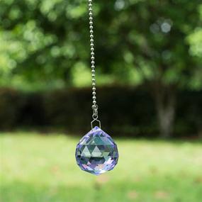 img 2 attached to 💜 Purple Crystal Prism Ceiling Fan Pull Chains - 2 Pack with Adjustable Length & Bonus Extensions!