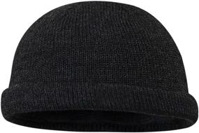 img 2 attached to 🧢 Croogo Brimless Skull Cap: Stylish Knitted Docker Watch Hat with Rolled Cuff for Winter Beanie Look - Perfect for Sailors and Workers