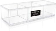 🗄️ isaac jacobs clear acrylic 3 section organizer: ultimate storage solution for office, bathroom, kitchen, supplies, and more логотип