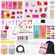 complete resin molds kit for jewelry making: 270 pcs epoxy resin supplies with silicone molds, flowers, glitters, pigments, gold foil flakes, tools for diy art crafts logo