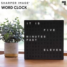 img 3 attached to 💡 Sharper Image Light Up Electronic Word Clock: Stylish Black Finish with LED Display for Contemporary Home and Office Décor