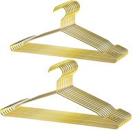 upgrade your closet with nature smile 17 inch 👗 heavy duty shiny gold metal clothes hangers: pack of 20 логотип